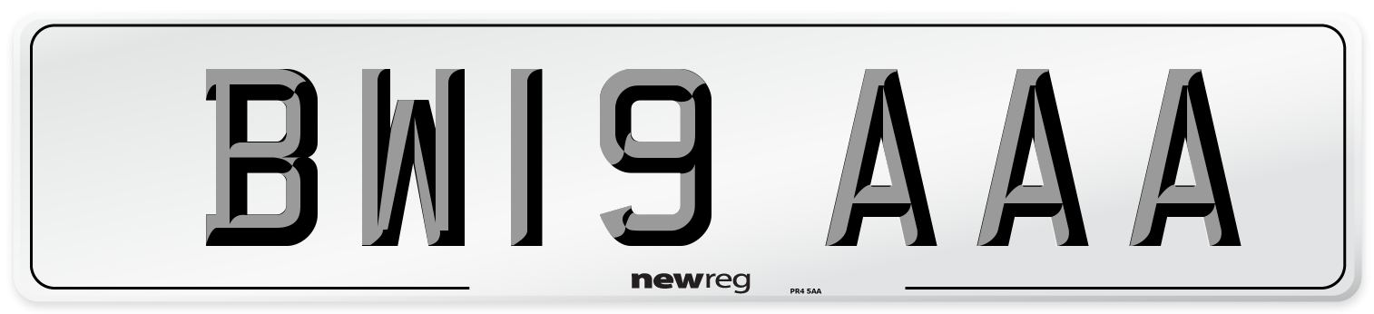 BW19 AAA Number Plate from New Reg